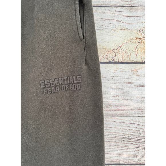 Esentials Fear of God Jogger Sweatpants Adult Size Small Gray Brown Drawstring - Picture 3 of 12